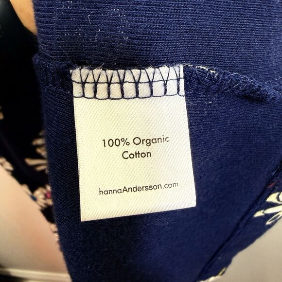 Hanna Andersson Floral Play Dress Girls Sz 8 Pockets Navy Sleeveless - Picture 8 of 12